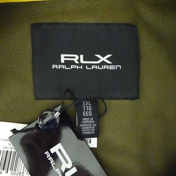 RLX Ralph Lauren Full Zip Jacket Men's Size 2XL Green Black Fleece - Picture 6 of 9